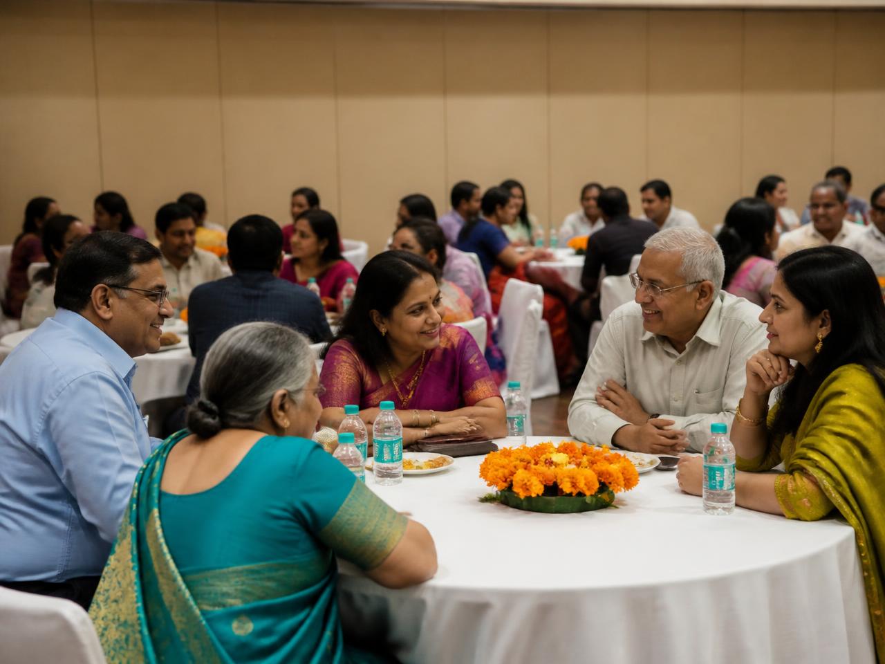 Families meeting at a Pelli Parichaya Praja Vedika event
